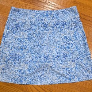 Southwind Apparel Light Blue Paisley Mini Skort - Women's Casual Mini